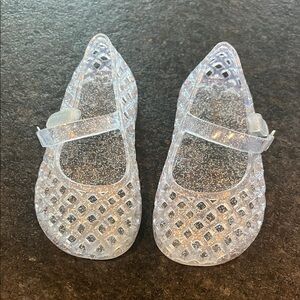 Old Navy Kids Clear Glitter Sandals